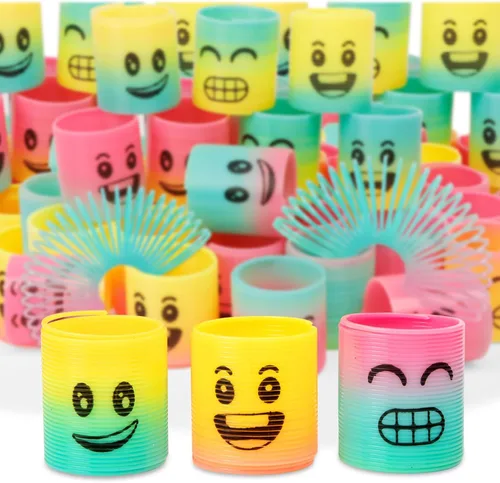 Vista 9 de CLEVERZONE Paquete de 36 resortes mágicos de primavera con forma de arco iris, miniresortes para ansiedad, juguetes a granel, recuerdos de fiesta