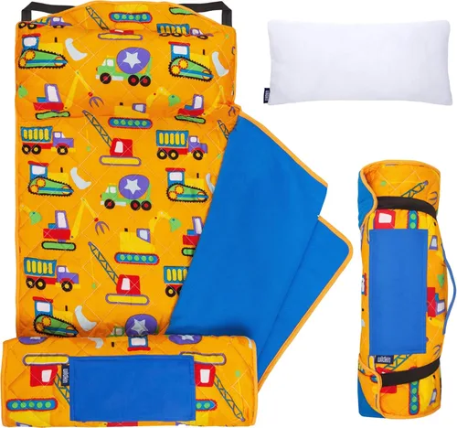 Vista 14 de Wildkin Tapete acolchado moderno de microfibra para siesta con almohada reutilizable para niños y niñas, ideal para dormir en primaria