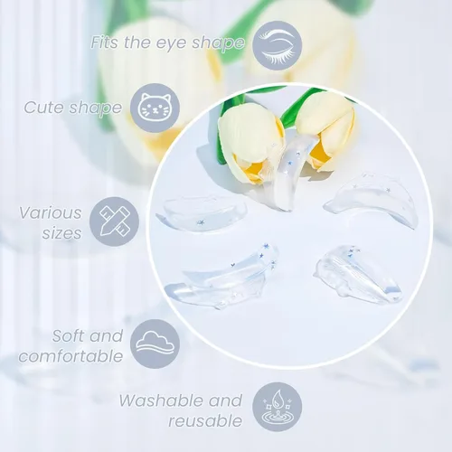 Vista 4 de Libeauty Barras elevadoras de pestañas de alta calidad, protectores de levantamiento de pestañas, 7 tamaños, almohadillas de silicona reutilizables