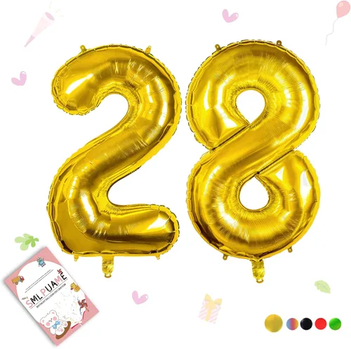 Vista 12 de Smlpuame - Globos grandes de 40 pulgadas de números del 0 al 9, globos numéricos para decoración de fiesta de cumpleaños, globos de helio