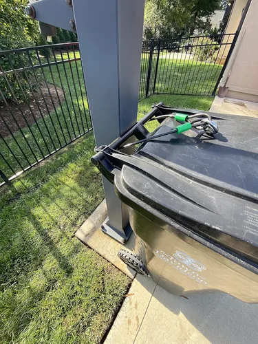 Vista 6 de Vascer Candado de bicicleta con cable – Cable de seguridad de 4 pies (3/8 pulgadas) con bucles, acero trenzado antirrobo de alta resistencia