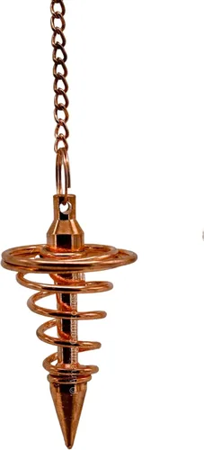 Vista 102 de Péndulos de metal curativos de Amazing Gemstone para adivinaci��n, cúpula dorada de acero de cobre de alta energía, péndulo de bronce, péndulos