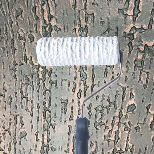 Nichiyo Rodillo de pintura con patrón de 8 pulgadas para decoración de pared, textura clásica de ladrillo en relieve, rodillo de goma, decorativo