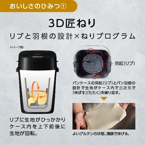 Vista 2 de Panasonic SD-MT4-W [Panadería casera 1 tipo pan blanco] AC100V Idioma japonés SOLO Enviado desde Japón 2021 Lanzado