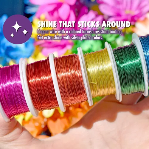 Vista 7 de Artistic Wire, Alambre de latón calibre 12 resistente al deslustre, 10 pies