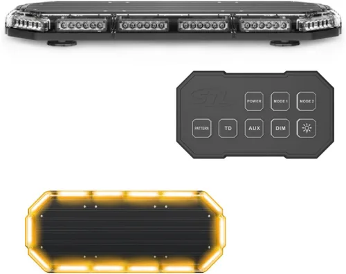 SpeedTech Lights K-Force 27 - Mini barra de luz LED de 168 W, luces estroboscópicas para camiones, automóviles, arados y vehículos de emergencia con