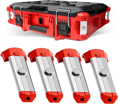 Vista 16 de Alpha Engineered Rieles de Repuesto Roscados Packout de 3.2" (81.5mm) Compatibles con Caja de Herramientas Milwaukee Packout 48-22-8424 - Rieles