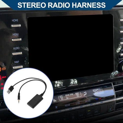 Vista 2 de Arnés de radio estéreo para BMW Bluetooth AUX adaptador cable de música conveniente 7.9 in 1 unids negro