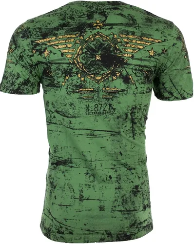 Vista 3 de Xtreme Couture by Affliction Camiseta para hombre Connect Eagle Wings Verde