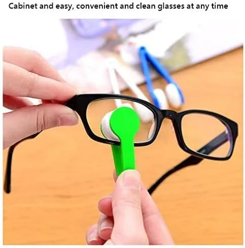 Vista 2 de 5 unids limpiador de vidrio para gafas de sol, cepillo de microfibra para gafas, limpiador de lentes de vidrio magnético, accesorios de limpieza