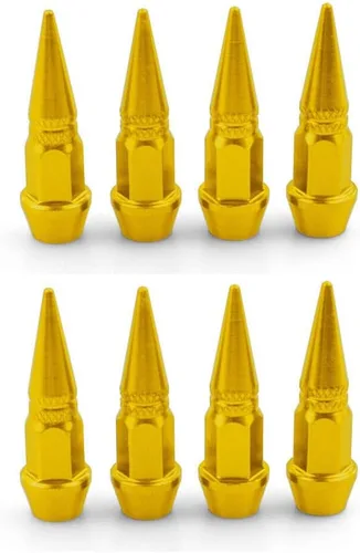 Vista 4 de TEAMWILL Tapones para válvula de neumático de coche, 8 unidades, con forma de pico (negro)