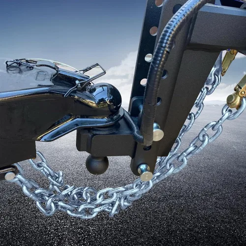 Vista 6 de Cadena de seguridad de acero de grado 30 de 1/4 x 48 pulgadas con ganchos de clip de resorte de 5,000 libras, 2 unidades (1/4 x 48 pulgadas)
