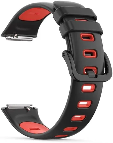 Vista 3 de Correa deportiva compatible con Huawei Band 7, KangPlus - Correa de repuesto deportiva de silicona ajustable y cómoda compatible con Huawei Band 7