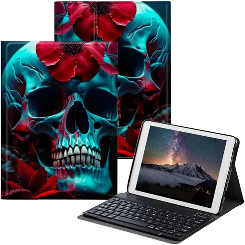Vista 21 de Funda para Samsung Galaxy Tab S6 Lite 2022/2020 con teclado inalámbrico desmontable y soporte ajustable para proteger la funda de la tableta