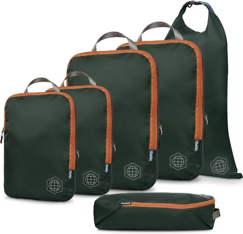 TRIPPED Travel Gear Compression Packing Cubes for Travel - Luggage and Backpack Organizer Packaging Cubes for Clothes