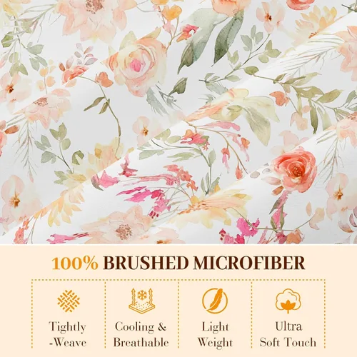 Vista 101 de YIYEA Sábana bajera ajustable de microfibra de doble cepillado de alta calidad, tamaño individual, sábana bajera ultra suave, encogimiento, Blanco