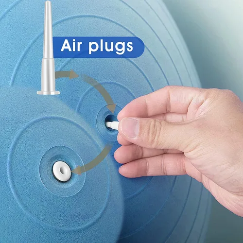Vista 6 de Aster Juego de adaptador de clavija de tapón de aire para pelota de yoga, kit de reemplazo de enchufe de bola de ejercicio