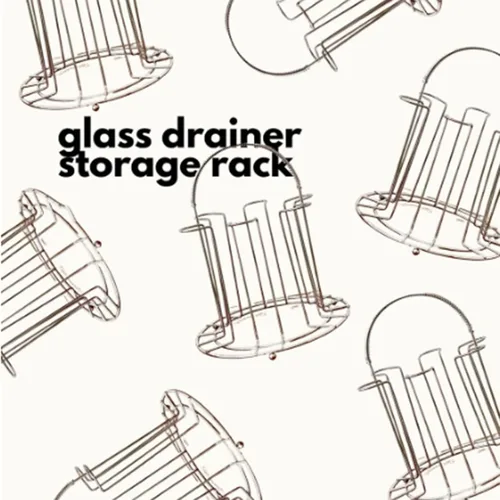 Vista 5 de Zerodis Otro almacenamiento y accesorios de cocina, soporte de estante de almacenamiento de vasos de drenaje para el hogar para fiesta de vidrio