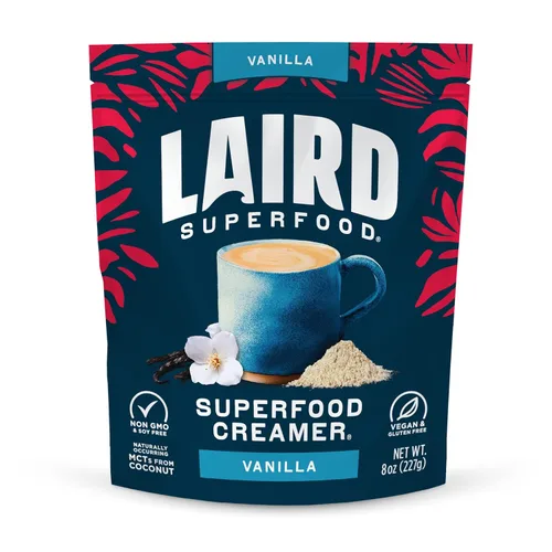 Vista 16 de Laird Superfood Crema de café original no láctea con hongos funcionales, chaga, Cordyceps, melena de león, y crema de coco superalimento original