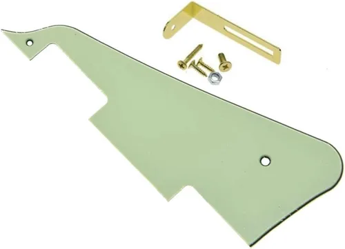 Vista 5 de KAISH Golpeador de guitarra Abalone Pearl LP con soporte negro para Epiphone Les Paul