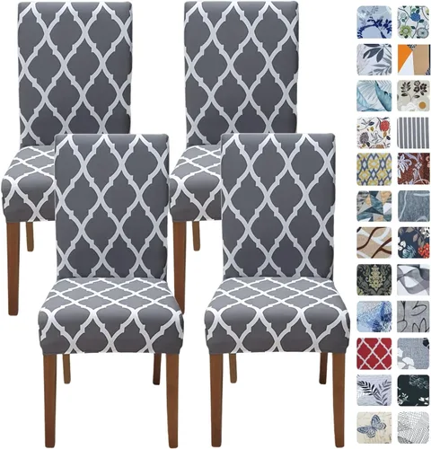 Vista 77 de SPRINGRICO Juego de 4 fundas para sillas de comedor, fundas elásticas para sillas de comedor, de elastano lavables, fundas para sillas Parsons