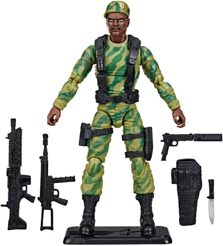 Vista 3 de G.I. Joe Classified Series Retro Cardback SGT. Stalker, Figura de acción coleccionable de 6 pulgadas con 8 accesorios
