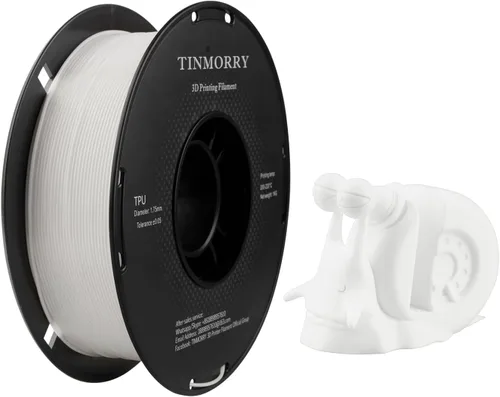 Vista 28 de TINMORRY - Filamento de poliuretano termoplástico (TPU) de 1.75 mm para impresora 3D, 1 bobina de 2.2 libras/1 kg, verde esmeralda transparente