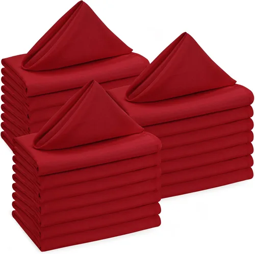 Vista 35 de Utopia Home Paquete de 24 servilletas de tela de 20 x 20 pulgadas, servilletas de cena 100% poliéster con bordes dobladillos, servilletas lavables
