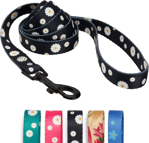 Vista 18 de CollarDirect Correa floral para perro, correa de nailon con estampado de flores, correas ajustables para mascotas para perros pequeños, medianos