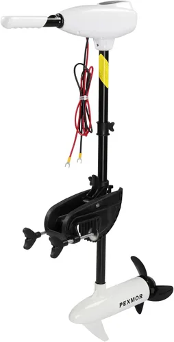 Vista 10 de PEXMOR Motor de arrastre eléctrico de 8 velocidades, motor eléctrico fuera de borda para barco con mango ajustable e indicador LED, montado