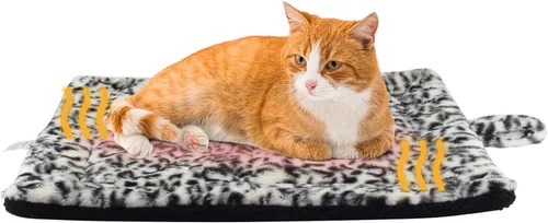 Tapete autocalentable para gatos y perros pequeños, tapete térmico no eléctrico para mascotas, tapete suave lavable para dormir con respaldo