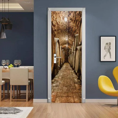 Vista 65 de Calcomanías 3D para puerta, murales para despegar y pegar, papel tapiz de caballo, calcomanías autoadhesivas extraíbles de PVC, impermeable, póster