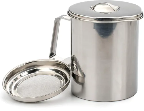 Vista 2 de RSVP International Endurance - Olla de acero inoxidable para freidora, 6 tazas, para aceite de cocina, grasas, aceites de oliva, aceite de coco