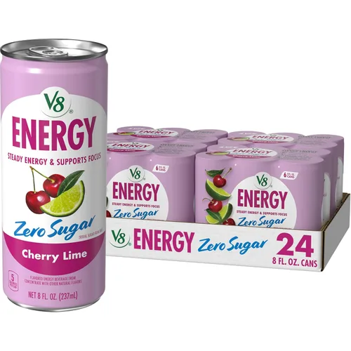 Vista 12 de V8 Energy Strawberry Banana Juice Energy Drink, lata de 8 onzas líquidas (paquete de 24)