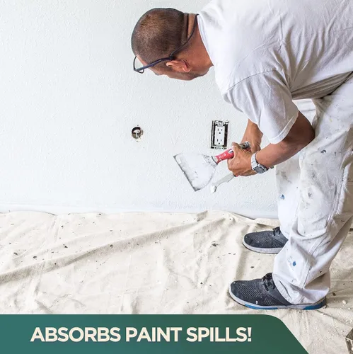 Vista 7 de CCS - Tela de lona para caídas, lona de algodón resistente para cortinas, manteles, telón de fondo, pintura, cubierta de suelo, lavable y Negro