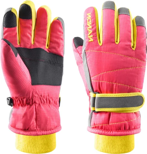 Azarxis Guantes de esquí para niños, guantes de nieve de invierno, guantes de invierno impermeables para snowboard, trineo