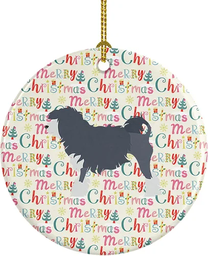 Vista 58 de Dogo Argentino - Adorno de cerámica de Feliz Navidad