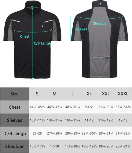 Vista 7 de Little Donkey Andy Chalecos ligeros Softshell para hombre, chaquetas de manga corta para golf, senderismo, correr