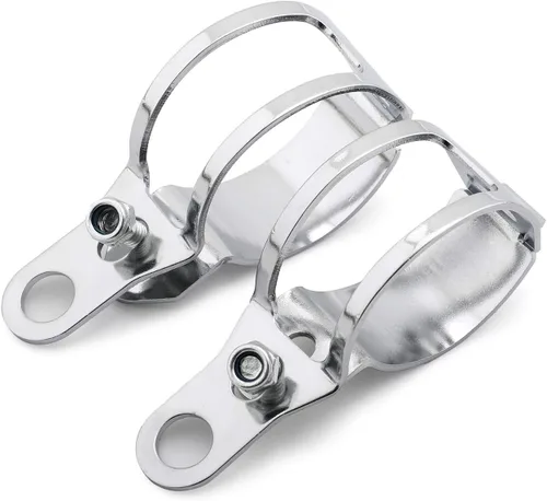 Vista 6 de Mad Hornets Soporte de luz de señal de giro frontal, soporte de abrazadera de montaje en barra de horquilla, 1.614-2.008 in, se adapta a la mayoría