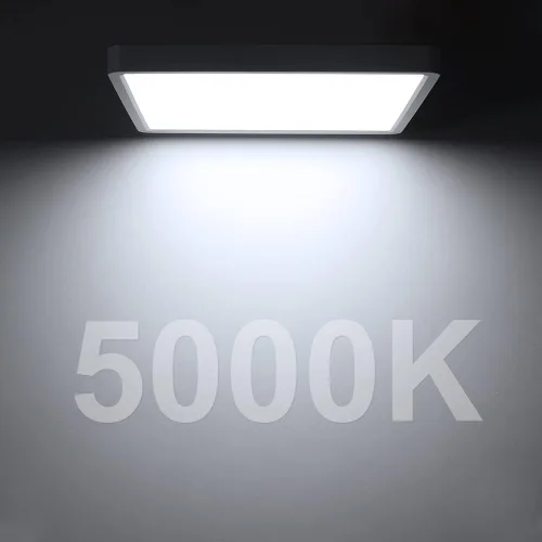 Vista 4 de Paquete de 2 luces LED de techo empotradas de 12 pulgadas y 24 W, luz de techo LED cuadrada de 5000 K, luz de techo LED plana de 3200 lm