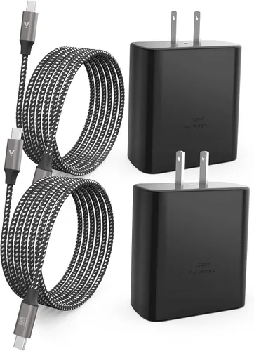 Cargador S24 S23 S22 Ultra, Cargador de Pared USB-C de 45W de Carga Súper Rápida Tipo C PPS/PD para Samsung Galaxy S25/S24/S23 Ultra/S23+/S22