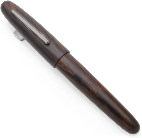 Vista 10 de JINHAO 9056 - Pluma estilográfica de madera natural hecha a mano (madera de ébano, punta fina de 0.020 in)