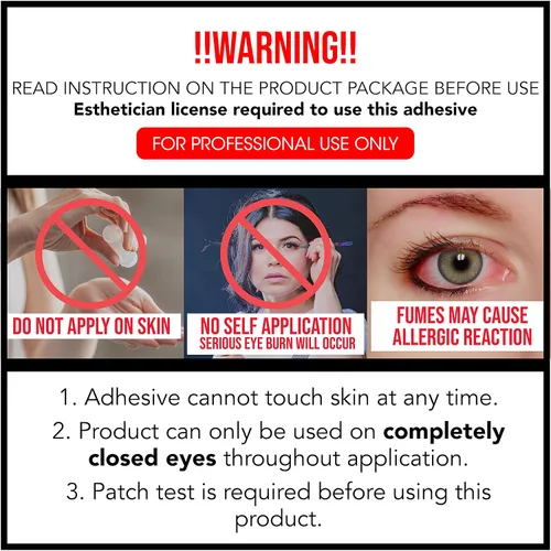 Vista 5 de Pegamento de extensión de pestañas extra potente de 0.3 fl oz – Lyon lash Performance Glue 1-2 segundos de tiempo de secado 6-8 semanas