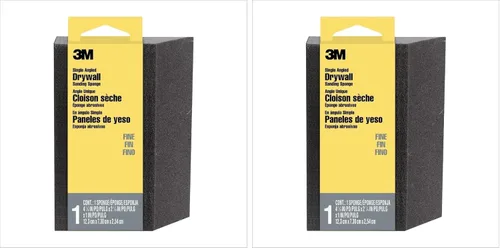 3M Esponja de lijado en ángulo, grano fino, uso húmedo o seco, ideal para lijado multiusos, lavable y reutilizable, uso para proyectos interiores y