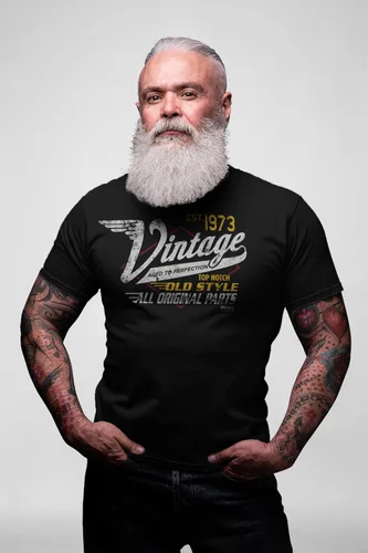Vista 2 de 50th Birthday Gift Shirt for Men - Vintage 1973 Aged to Perfection - Racing-50th Birthday Gift