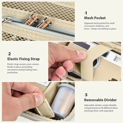 Vista 3 de Digital Camera Case Compatible with KODAK EKTAR H35 H35N Half Frame Film Camera, Storage Holder Organizer for Kodak Ultra F9 M35 M38 Paper Shoot