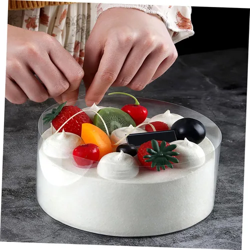 Vista 9 de 2 unids Cake Liner Collar Cake Mousse Chocolate Cheesecake Cajas Para Con Chocolate Papel de Envoltura Transparente Collar de Pastel Rollo