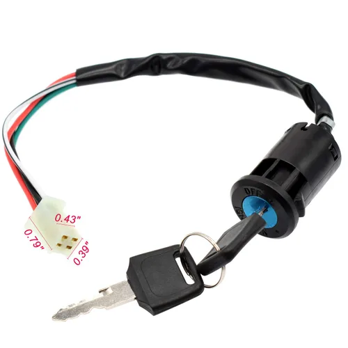 Vista 2 de Interruptor de llave de encendido de 4 cables para cuatrimoto chino 50cc 70cc 90cc 110cc 125cc TaoTao Pit Dirt Bike Scooter 4 Wheeler Pocket