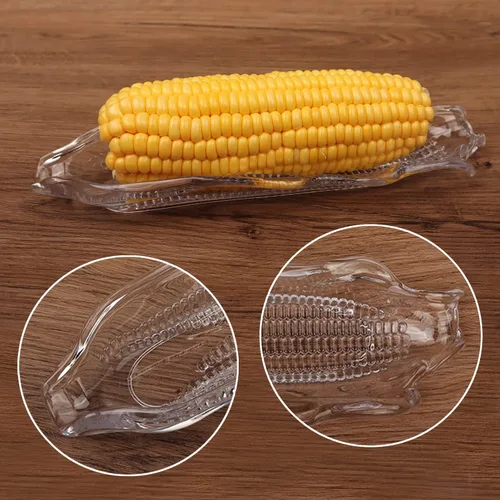 Vista 5 de 8 soportes de maíz para maíz en la mazorca de acero inoxidable con 4 bandejas de maíz, pinchos para mazorcas de maíz, brochetas para barbacoa, maíz