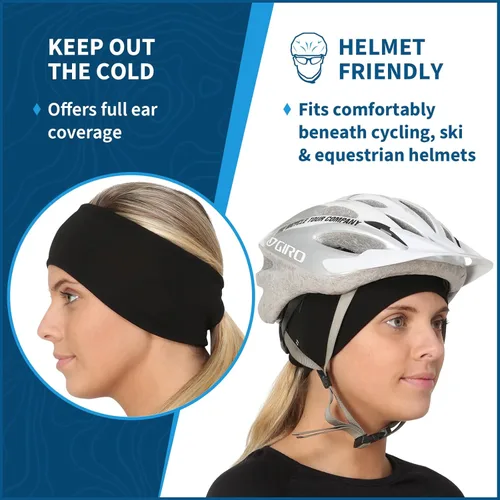 Vista 4 de TrailHeads - Diadema para mujer, diseño de cola de caballo, con banda para la oreja que absorbe la humedad, ideal para correr